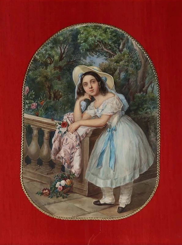 Ritratto di ragazza in abito bianco - attribuito